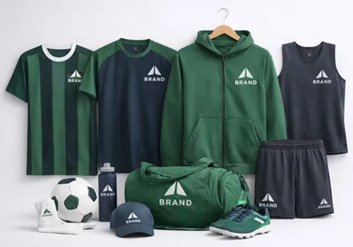 equipación deportiva personalizada con camisetas pantalones y accesorios para equipos